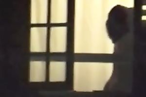 Spying on my priceless looking neighbour with merry wobblers showering