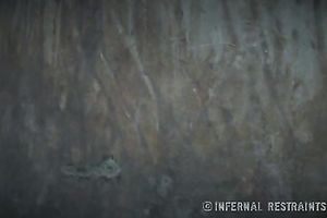 Slender blondie with pale skin bounded with net restrained by her mentor