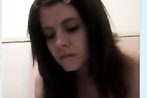 This lovely looking cam model can't live without teasing her love tunnel