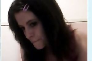 This lovely looking cam model can't live without teasing her love tunnel