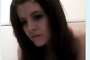 This lovely looking cam model can't live without teasing her love tunnel
