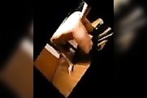 Shackled long-haired floozy gets her cunt fisted by me