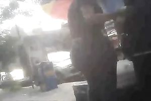 Following big asses on the streets with camera