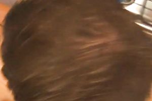 In her hot constricted that babe lies on table and receives fucked in her love tunnel