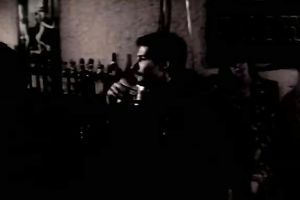 Moustached exited dude shows his muff licking skills