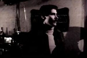 Moustached exited dude shows his muff licking skills