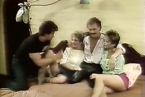 Vintage sex scene with seductive brunette hair getting pounded