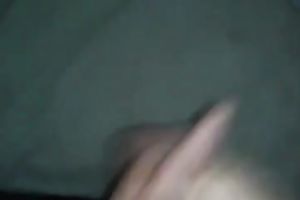 Homemade video with me touching my wife's shaggy snatch and masturbating
