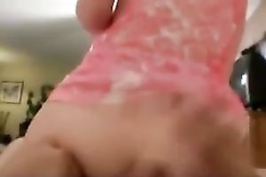 Slim sweetie in dark panties teases her chap to have sex