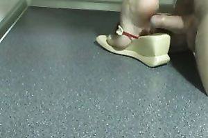 Homemade foot fetish episode with my girl stepping on my prick