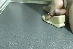 Homemade foot fetish episode with my girl stepping on my prick