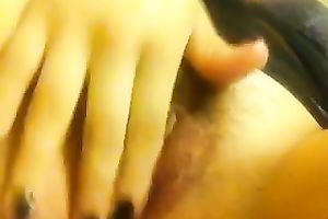 Homemade solo scene with breasty me fingering my fur pie to agonorgasmos