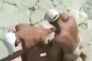 This fellow hooked up with a beach milf doxy and screwed her