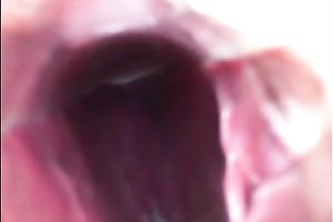 My GF plays with a speculum and shows her fur pie close up for the livecam