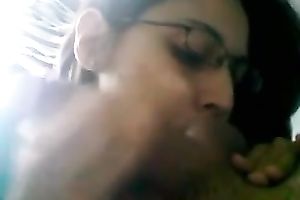 Nerdy coed sucks my hard rod deepthroat in non-professional homemade fuck episode