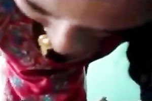 My Indian slutty wife is plum and juggy. She sucks like avid