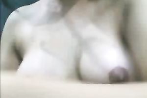 Playing with my bazookas and hairy slit in front of a web camera