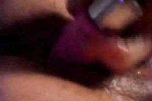 My astounding tanned girlfriend pokes her soaked wet crack with her sex toy