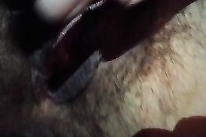 closeup of my wife's bushy slit