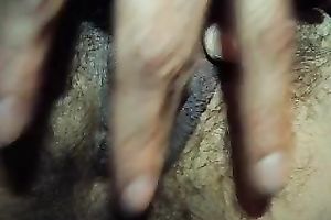 closeup of my wife's bushy slit