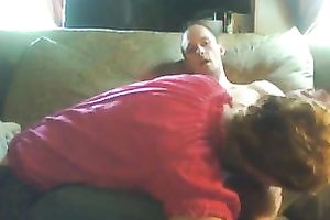 Bodacious redhead blows my rock hard shlong in front of a camera