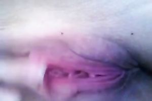Close up homemade movie with me rubbing my meaty cunt