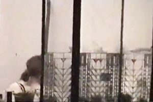 A spy clip showing a horny white wife drying her hair totally nude