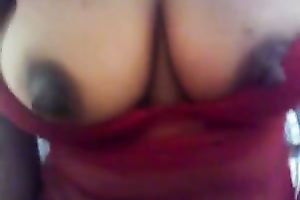 Lustful ebon MILF with large meatballs plays with my swollen schlong