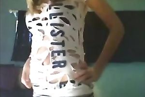 Beautiful blonde legal age teenager is lust for attention on livecam