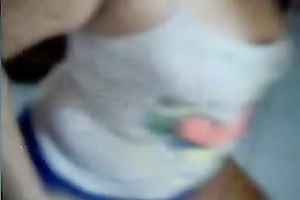 Red-haired virtual hooker shows off her large boobs and booty