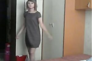 Hot cheating wife knows that I would love to watch her undressing on web camera