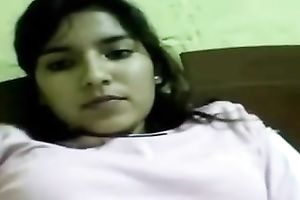 Simultaneously cute and sexually excited camgirl can't live without showing off her bushy bawdy cleft