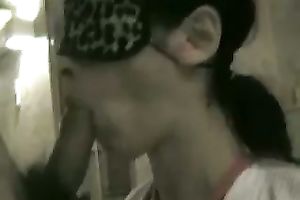 My blindfolded black cock sluts lets me shove my schlong unfathomable in her throat