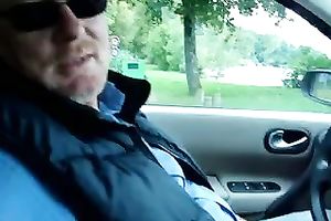 Lewd and hungry bitch is engulfing my schlong right in my car