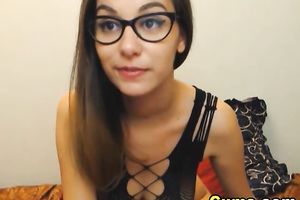 College Babe Masturbating her Tight Pussy