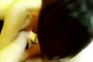 Brunette cutie sucks my knob shyly in a hawt POV clip