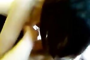 Brunette cutie sucks my knob shyly in a hawt POV clip