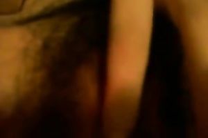 Close up homemade clip with my husband fingering her bushy slit