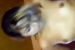 Shiny dark wang for my diminutive lalin girl girlfriend on web camera