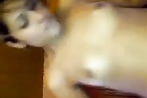 Shiny dark wang for my diminutive lalin girl girlfriend on web camera