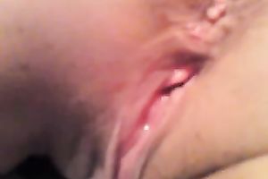 Curvaceous white girl lay on her stomach naked in my ottoman