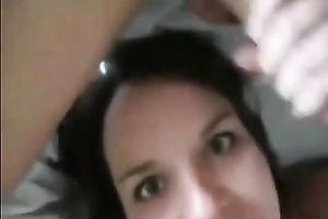 My fantastic GF gives head to me and masturbates her cum-hole