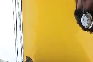 Hidden web camera upskirt episode with a bulky wench wearing a miniskirt