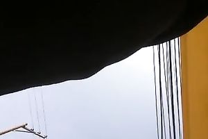 Hidden web camera upskirt episode with a bulky wench wearing a miniskirt