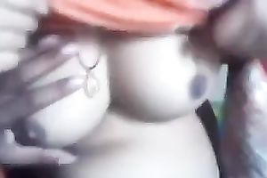 My Indian GF lets me play with her bumpers and shows her slit for the webcam
