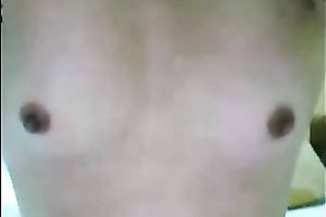 Just a cute Thai web camera wench naked showing black skin slit