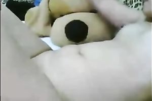 Just a cute Thai web camera wench naked showing black skin slit