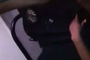 My chocolate queen sucks my huge dark rod like a true bitch