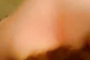 Cock-hungry golden-haired shows her blowjob skills to me in POV movie scene