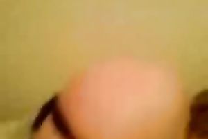 Cock-hungry golden-haired shows her blowjob skills to me in POV movie scene